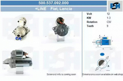 CV PSH 500537092000 -  Стартер